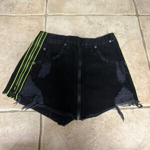 Carmar black denim skirt